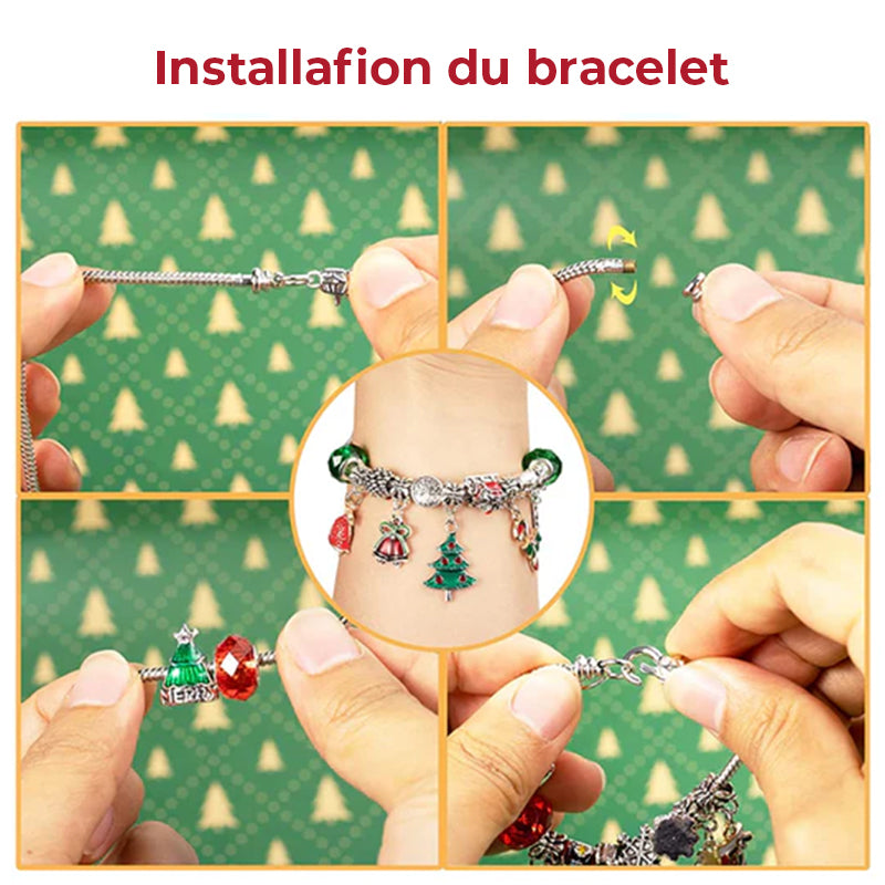 Ensemble de bracelets pour calendrier de l'Avent de Noël à faire soi-même