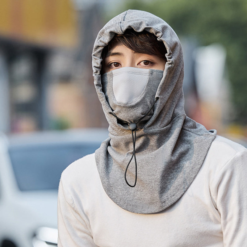 Hooded Face Mask with Neck Warmer for Cycling