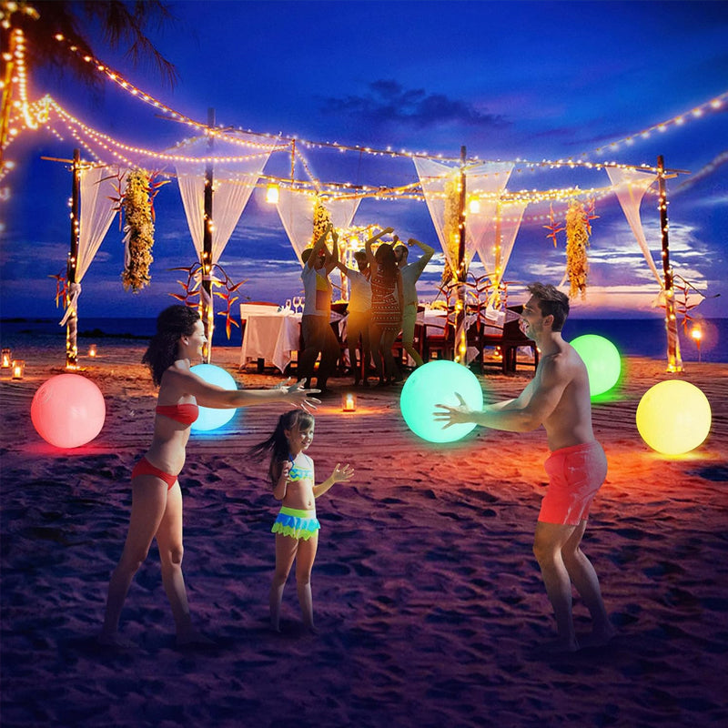 Ballon de plage lumineux à lumière LED 16 couleurs