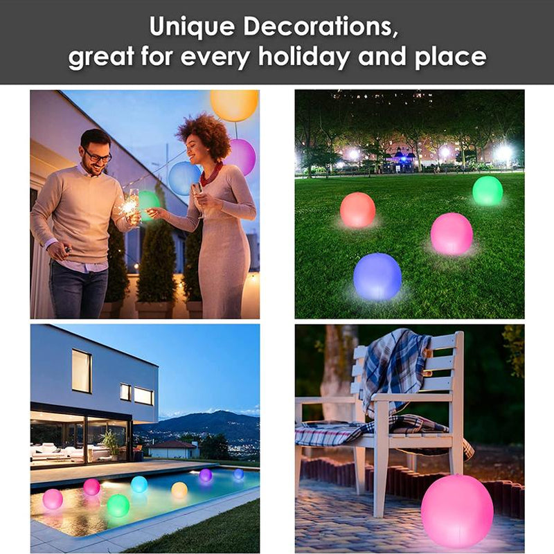 Ballon de plage lumineux à lumière LED 16 couleurs