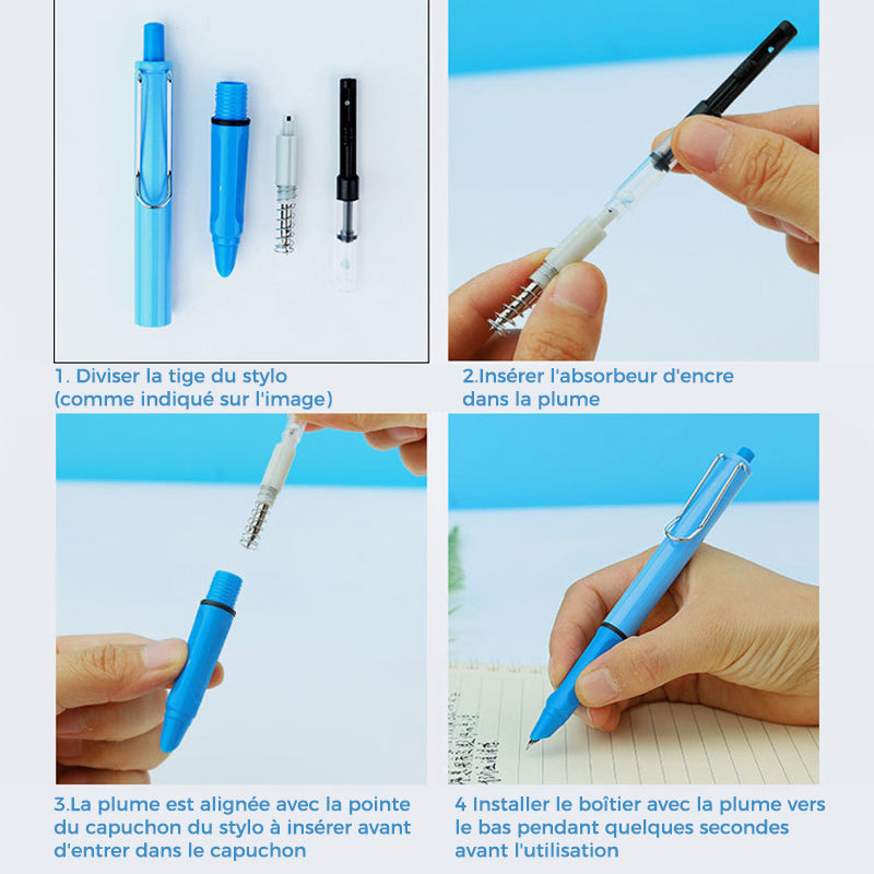 Nouveau stylo plume rétractable