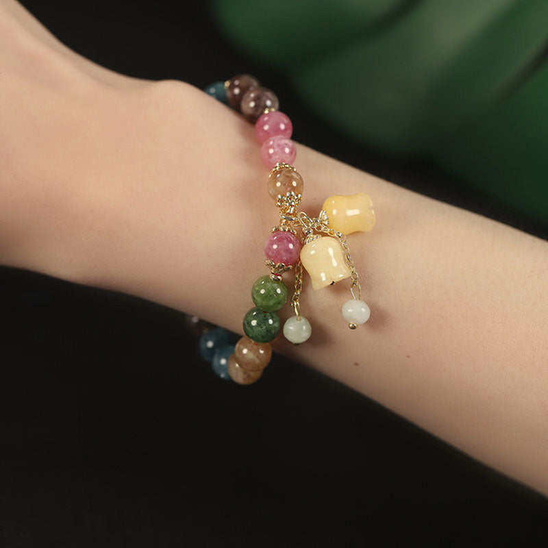 Bracelet tourmaline de couleur naturelle