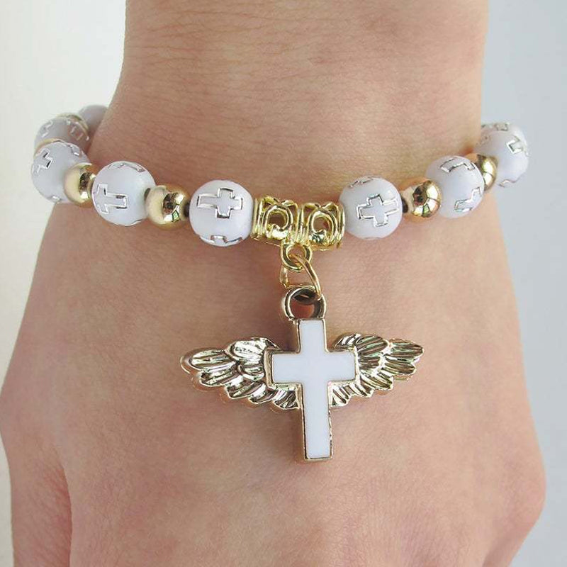 Bracelet Croix Aile d'Ange