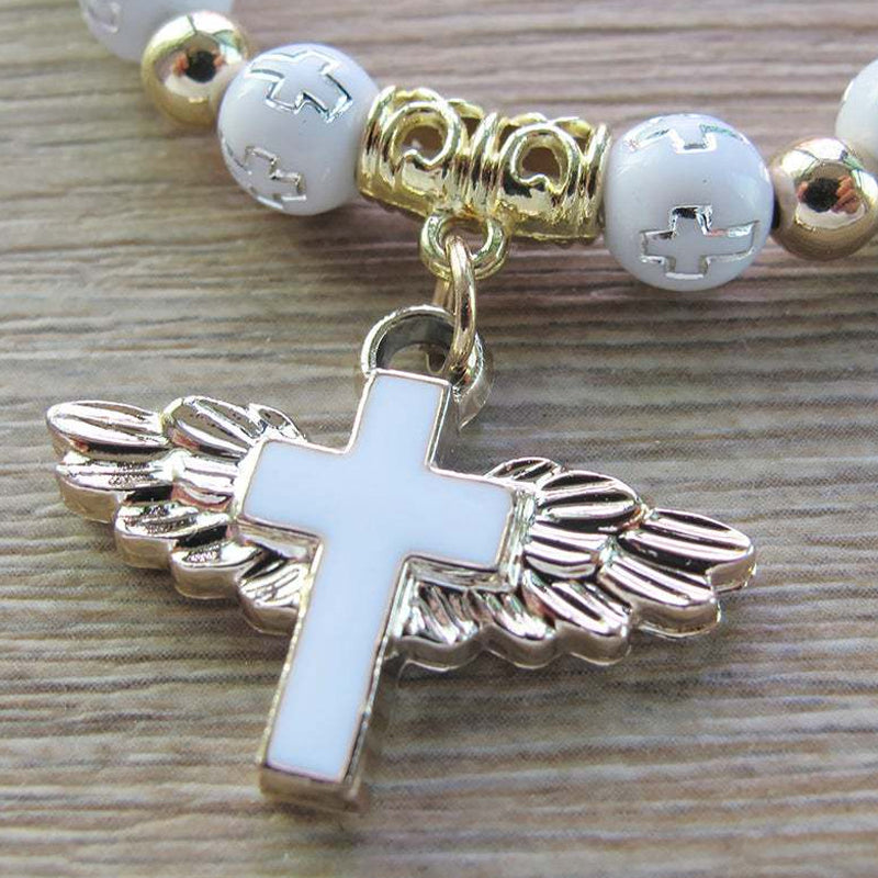 Bracelet Croix Aile d'Ange