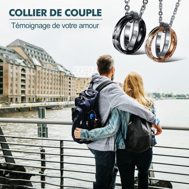 Eternal Love Collier de Couple en Acier Inoxydable - ciaovie