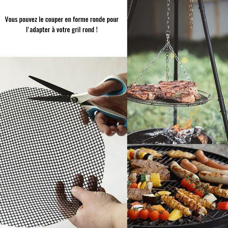 Grille antiadhésive pour barbecue