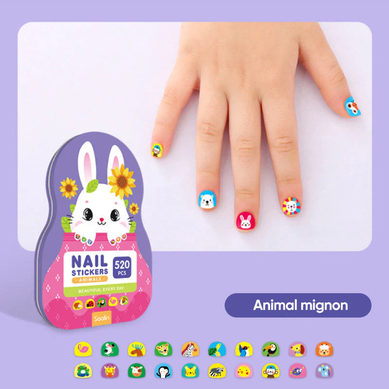 Autocollants pour ongles pour enfants(520pcs)