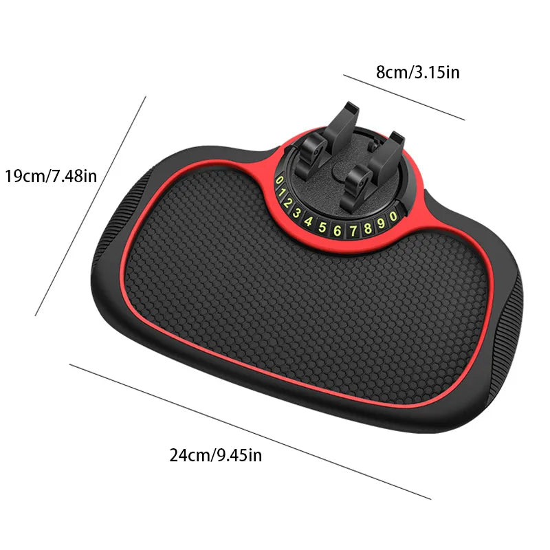 Support de téléphone automatique de tapis antidérapant de voiture multifonction