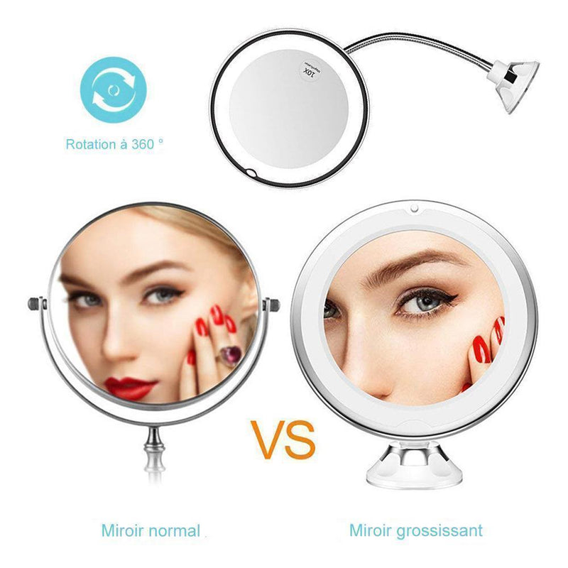 LED Miroir de Maquillage Grossissant