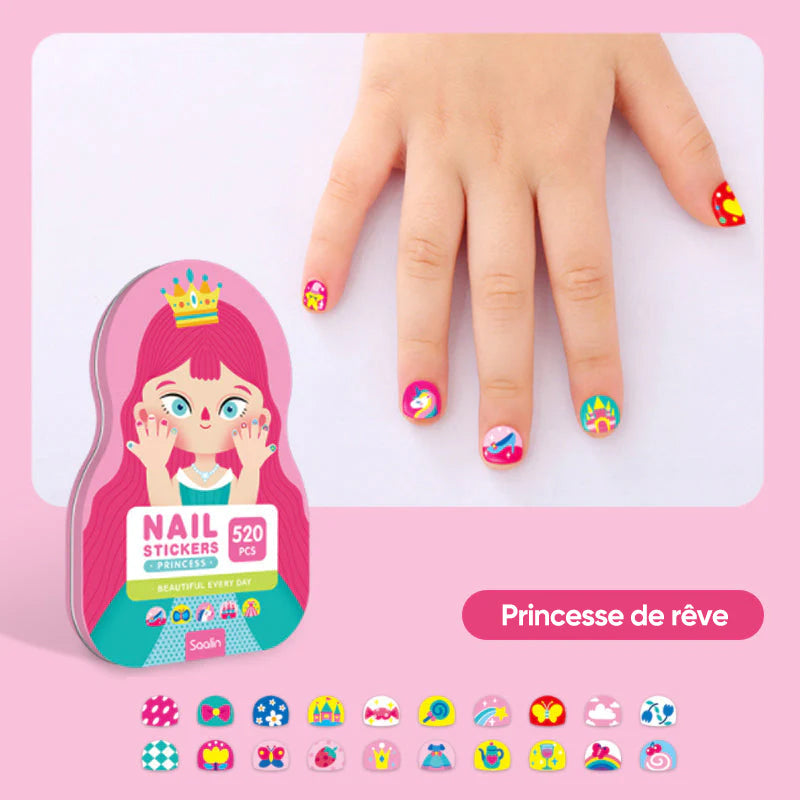 Autocollants pour ongles pour enfants(520pcs)