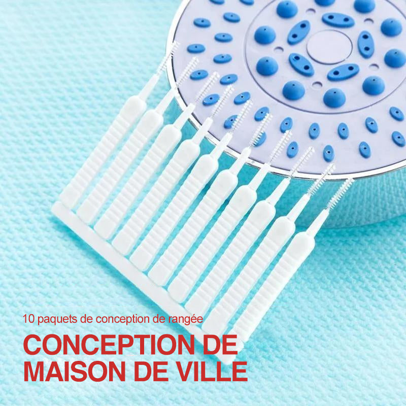 Brosse de nettoyage pour trou de douche (10pièces)