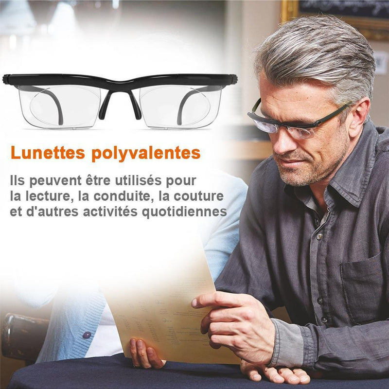 La Mise au Point Ajustables Lunettes de Lecture Unisexe