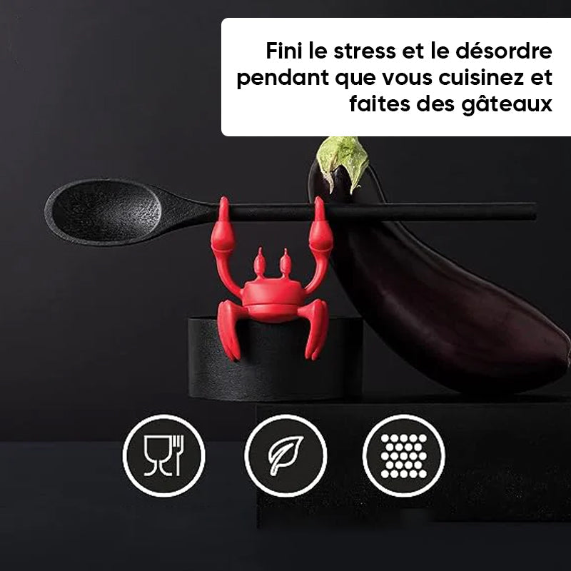 Repose-ustensiles en silicone du Crabe Rouge