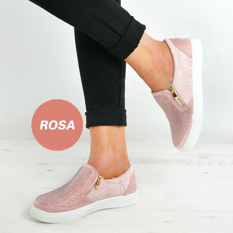 Mocassins Plats à Enfiler en Cuir PU