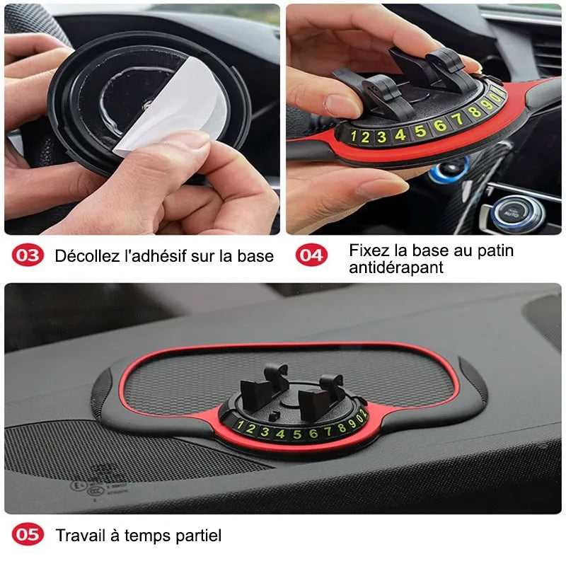 Support de téléphone automatique de tapis antidérapant de voiture multifonction