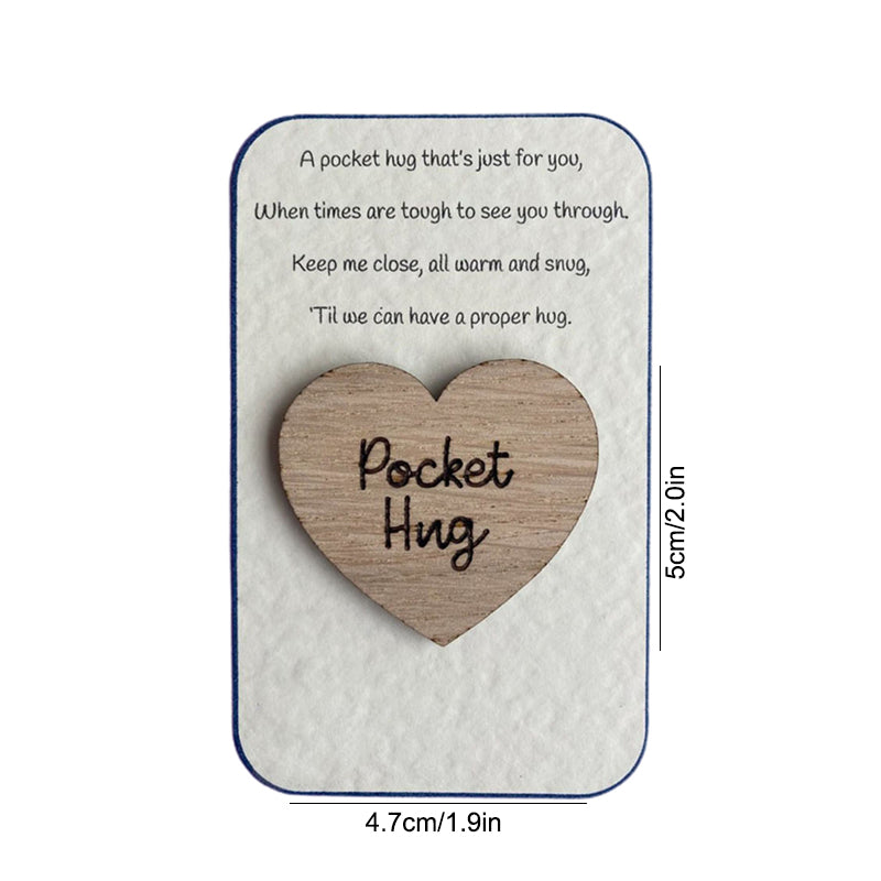 Jeton de poche en bois Hug