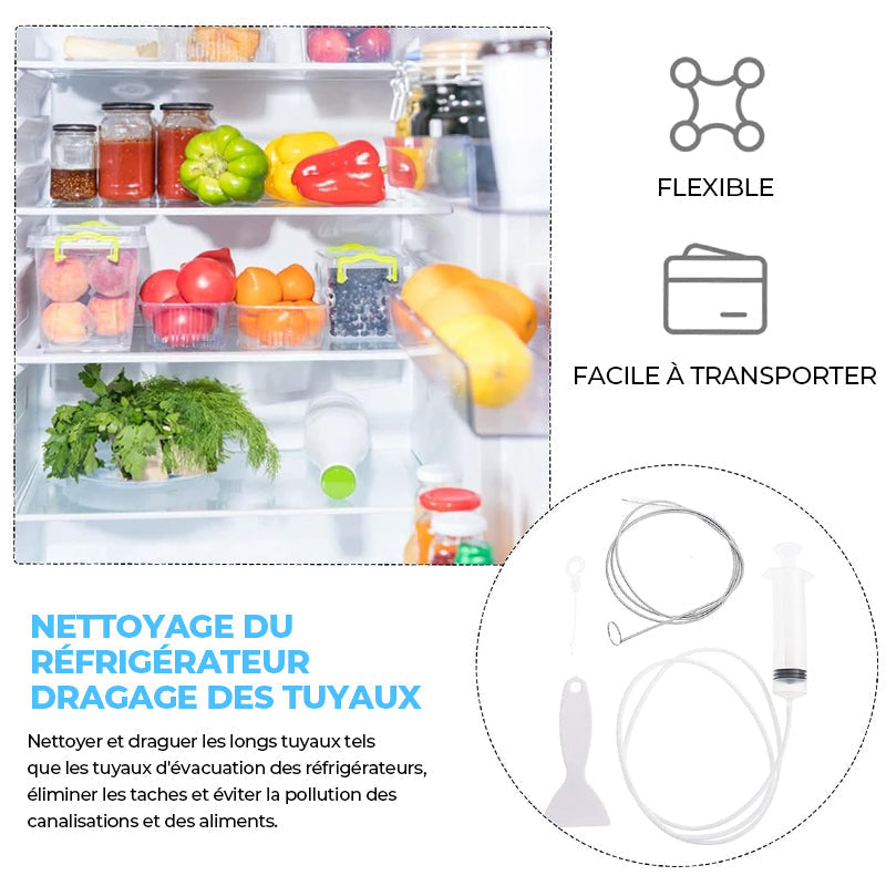 Kit de nettoyage et de dragage pour réfrigérateur