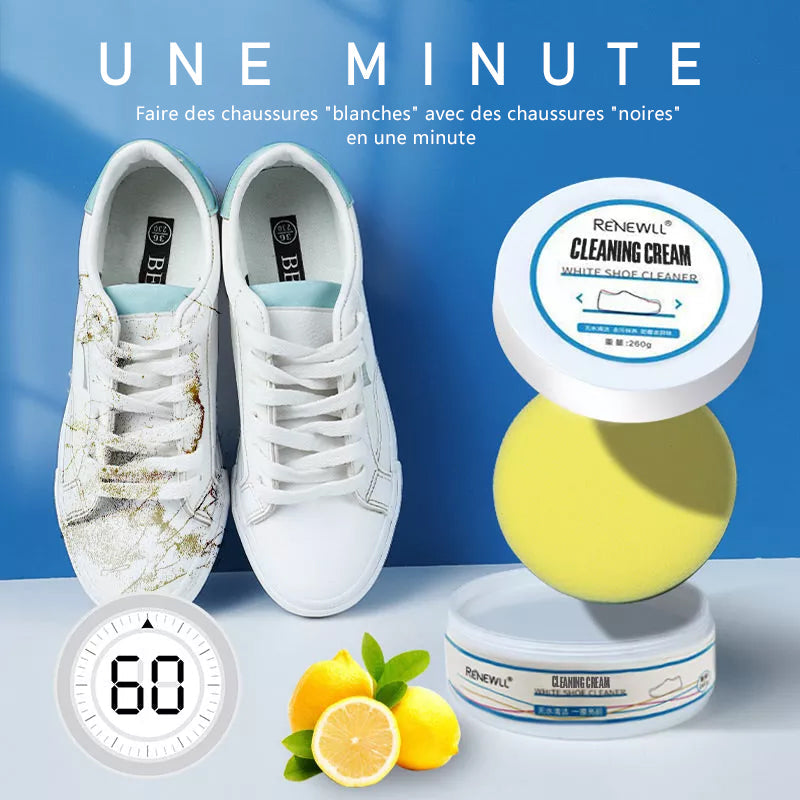 Crème nettoyante pour chaussures blanches