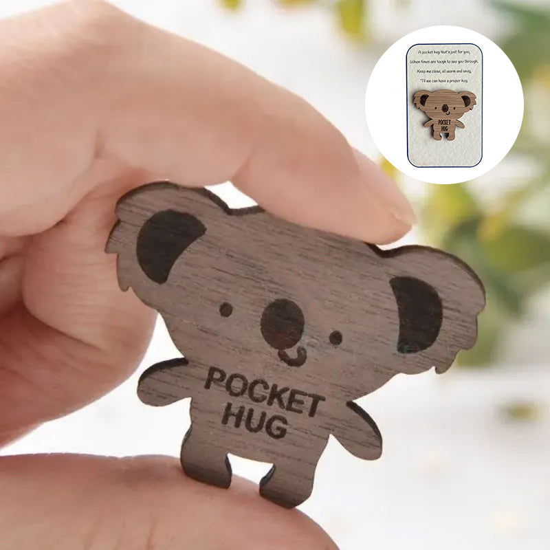 Jeton de poche en bois Hug