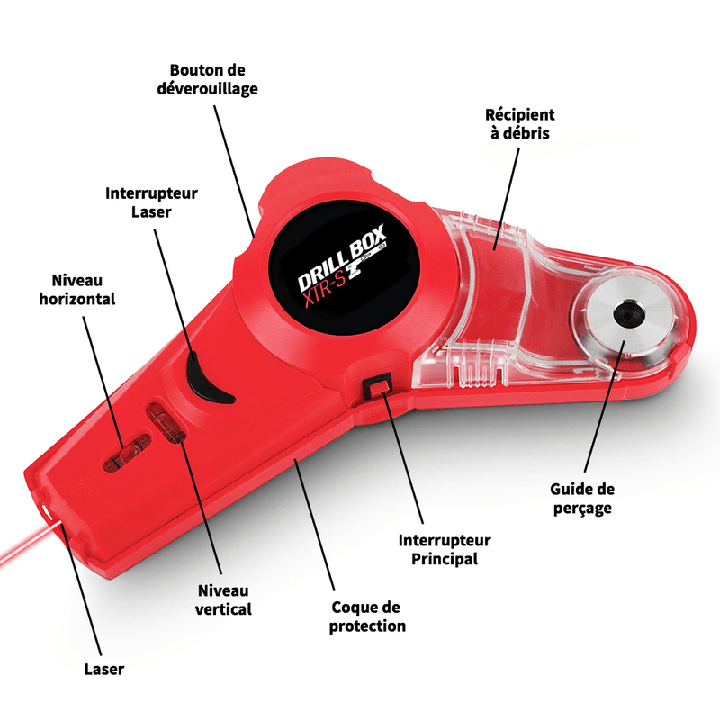 Domom® - Assistant de perçage avec niveau laser